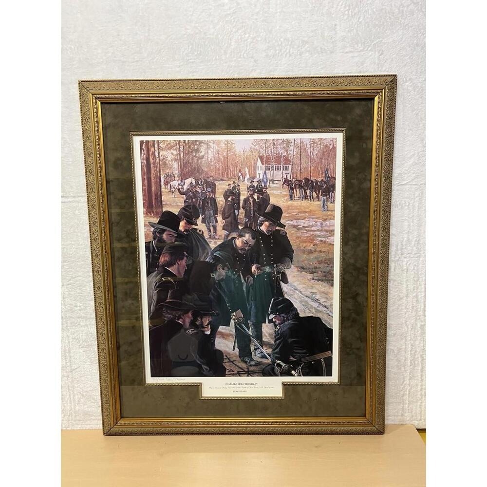 "TO MAKE HELL TREMBLE" Signed Framed DON STIVERS Ltd Edition Print